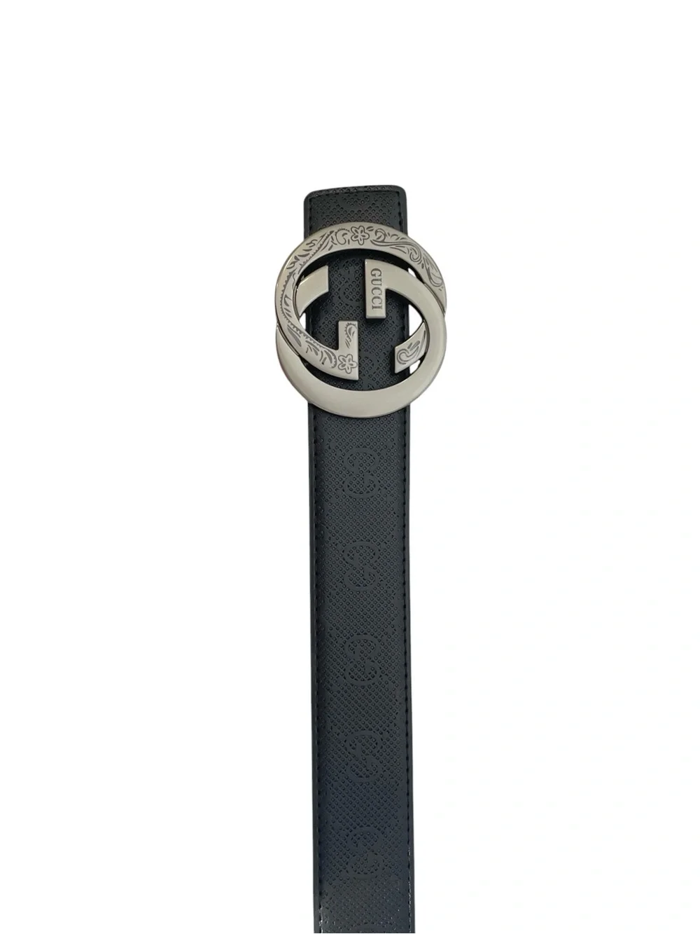 🖤Men’s Black Belt with Engraved Interlocking Buckle 🖤
